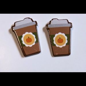 Pumpkin Spice Latte Stud Earrings